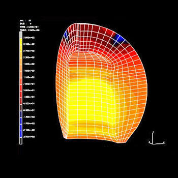 Analysis of a ceramic ball for hip replacement