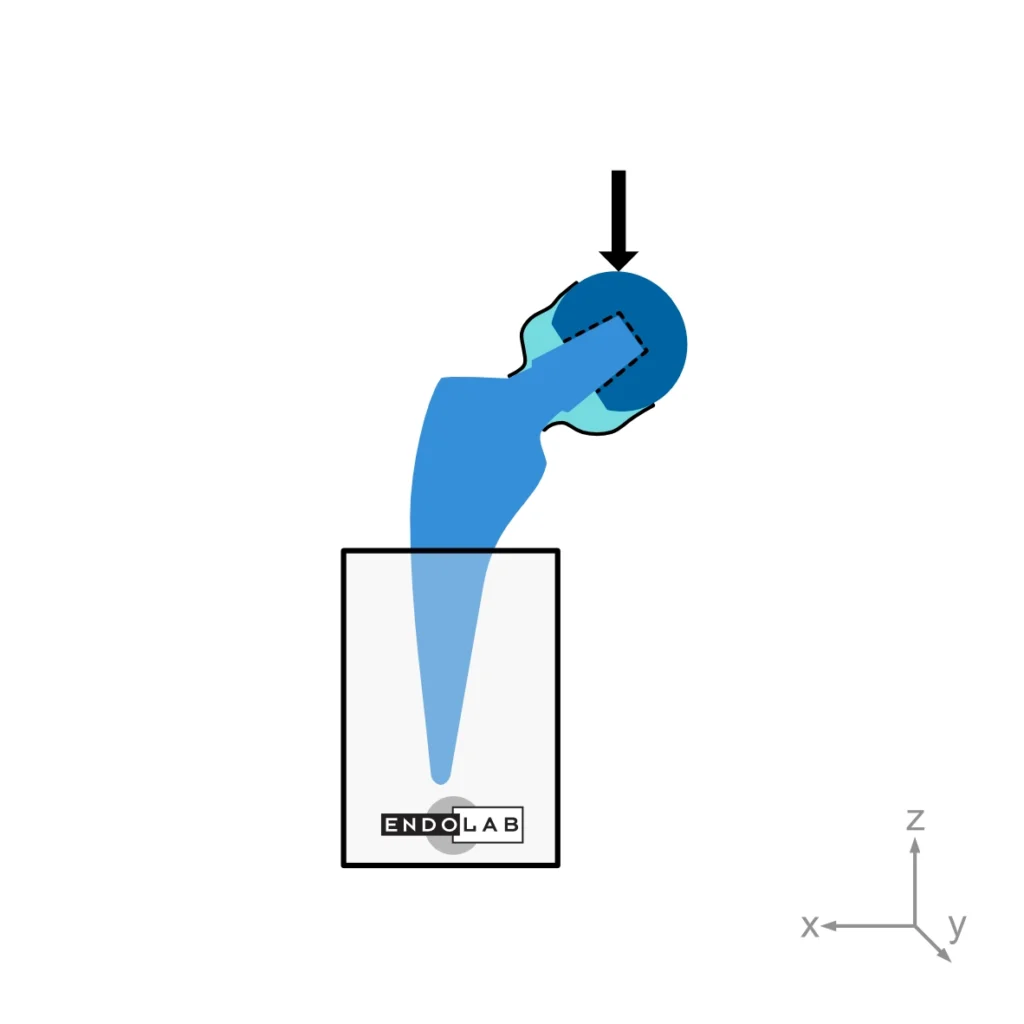Schematic of a test according to ASTM F1875