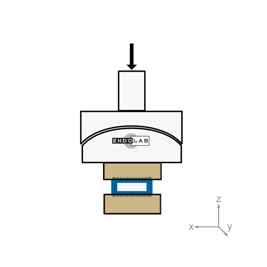 Scheme of the test testup used for ASTM F2267 subsidence testing.