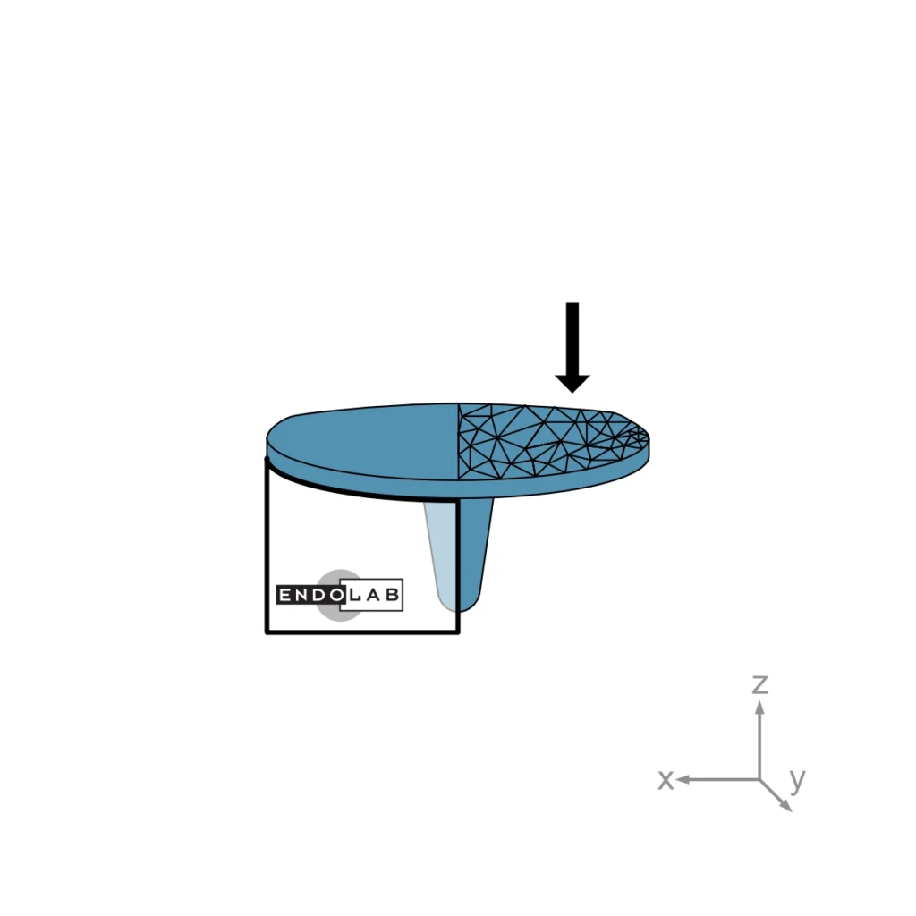 Schematic of a simulation according to ASTM F3334