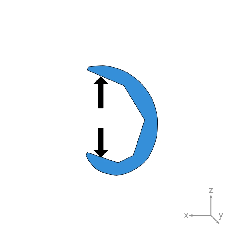 Schematic of a test according to ASTM F3495 - tension
