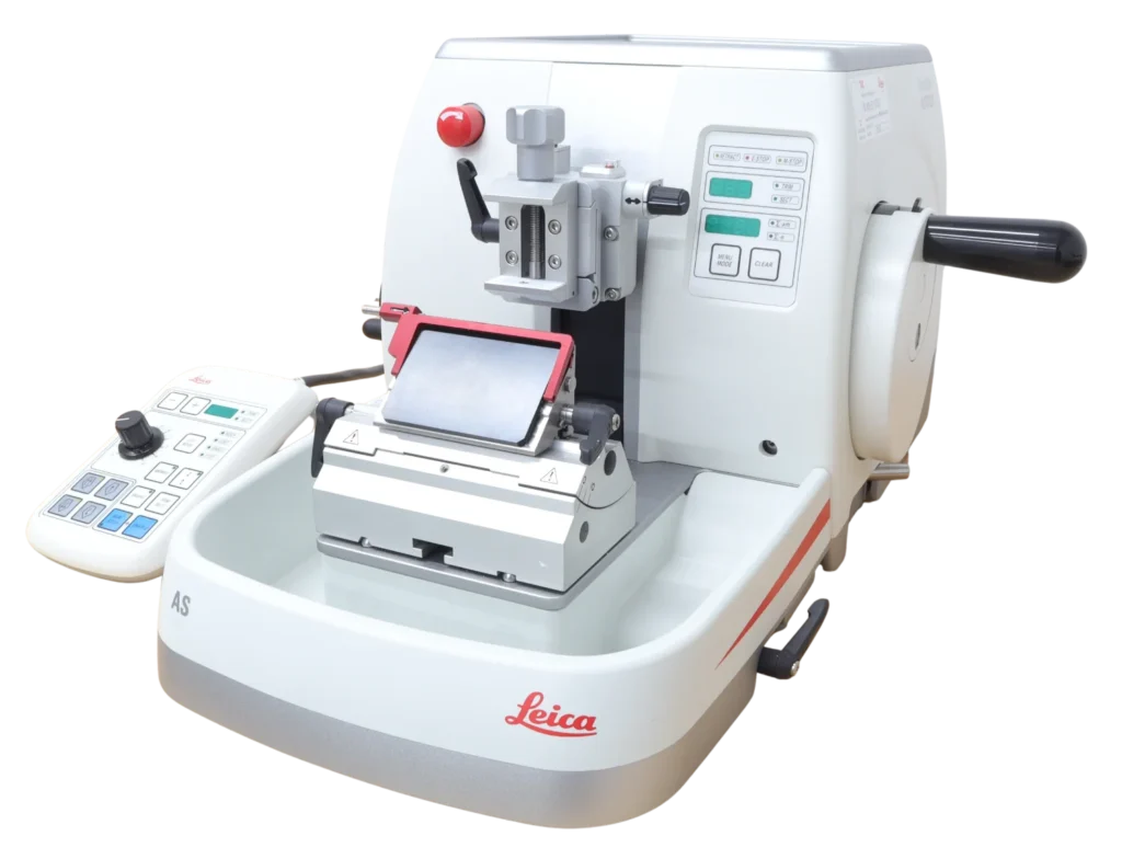 Photograph of a Microtome used in testing according to ASTM F2102